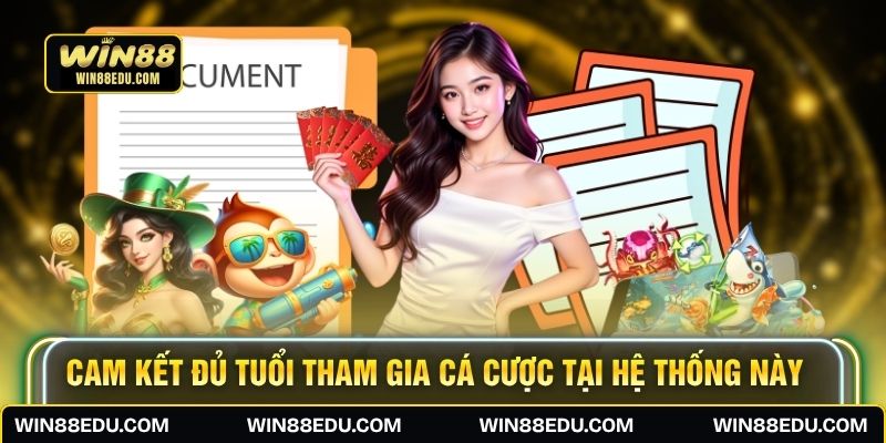 Cam kết đủ tuổi tham gia cá cược tại hệ thống này